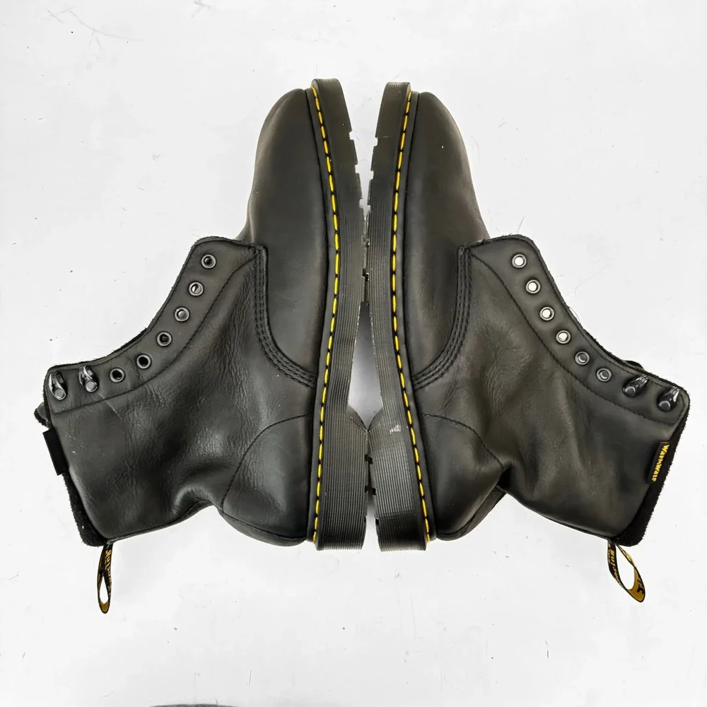 Dr. Martens 1460 Faux Fur Lined Grizzly Leather Lace Up Boots Mens 14 Grunge